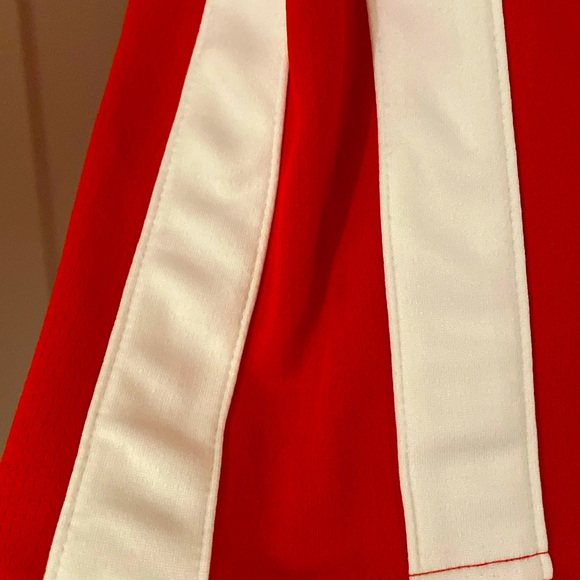 NWT [Nike] Dri-Fit Basketball Performance Sleeveless Jersey Red w/ White - Picture 5 of 11